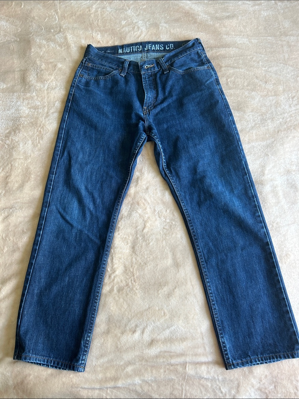 Nautica Men’s Dark Blue Straight Jeans